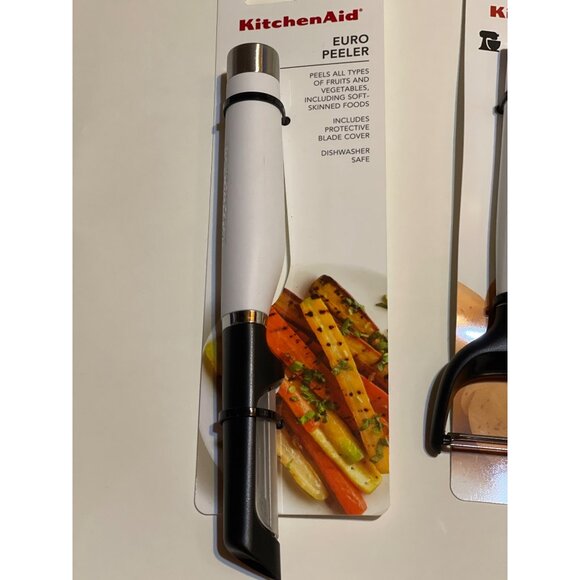Kitchenaid White Slotted Turner BastingSpoon Euro Peeler Y-Peeler & Pizza Cutter - Picture 2 of 9